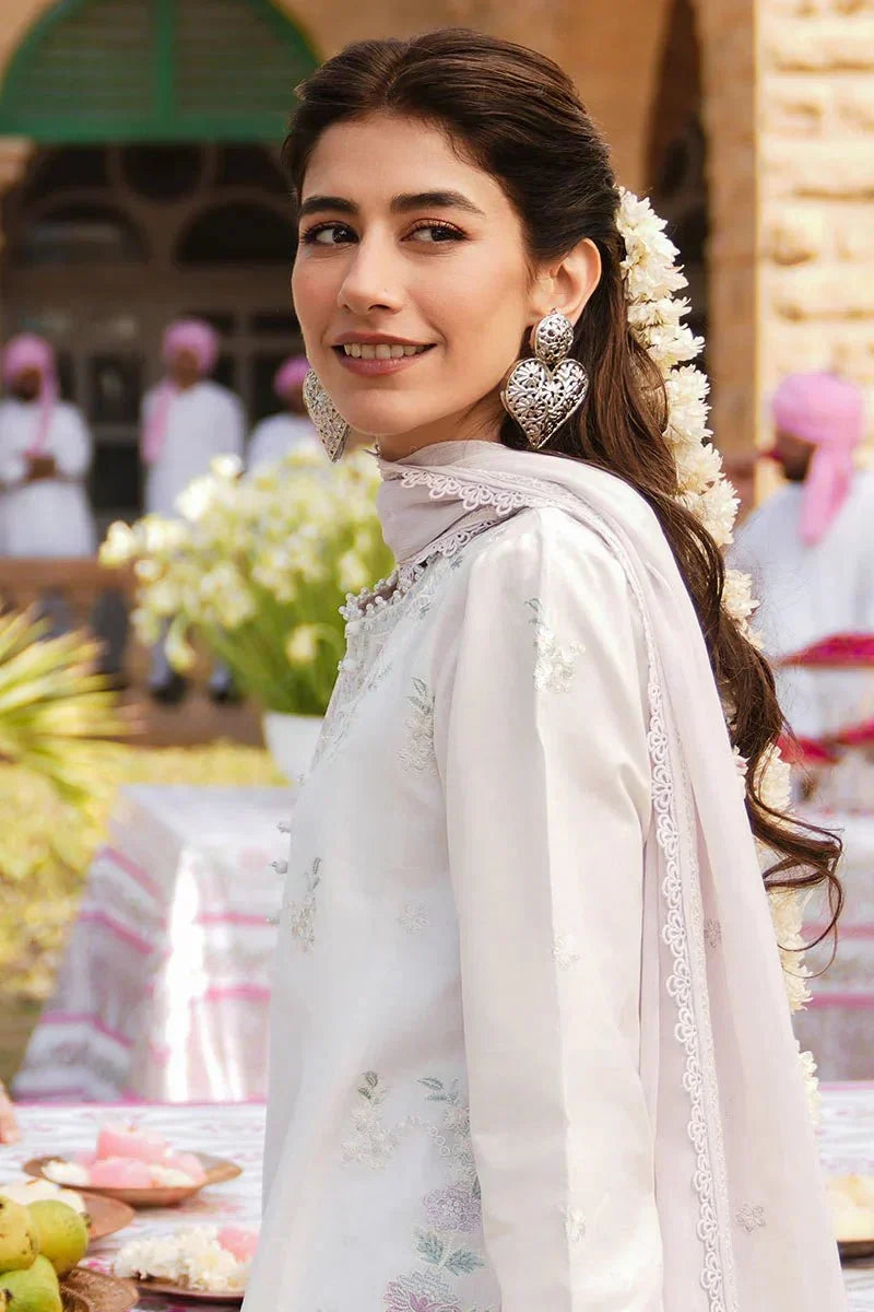 IVORY WHISPER - 3 PC EMBROIDERED LAWN SUIT - NEW NAMAL PRET