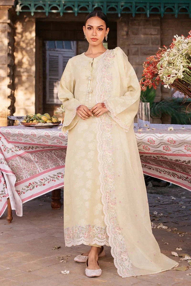 JASMINE GREEN - 3 PC DYED LAWN SUIT - NEW NAMAL PRET