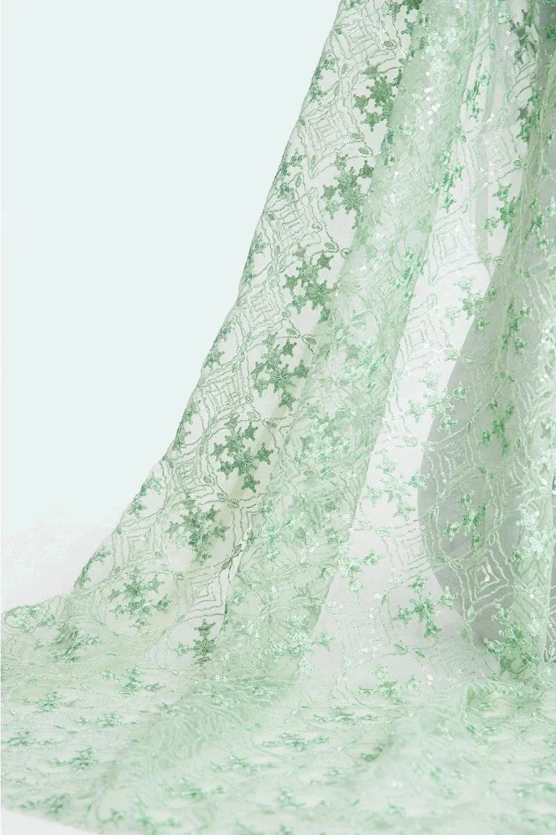 M.Luxe Fabrics LF - 323 - Aqua - NEW NAMAL PRET