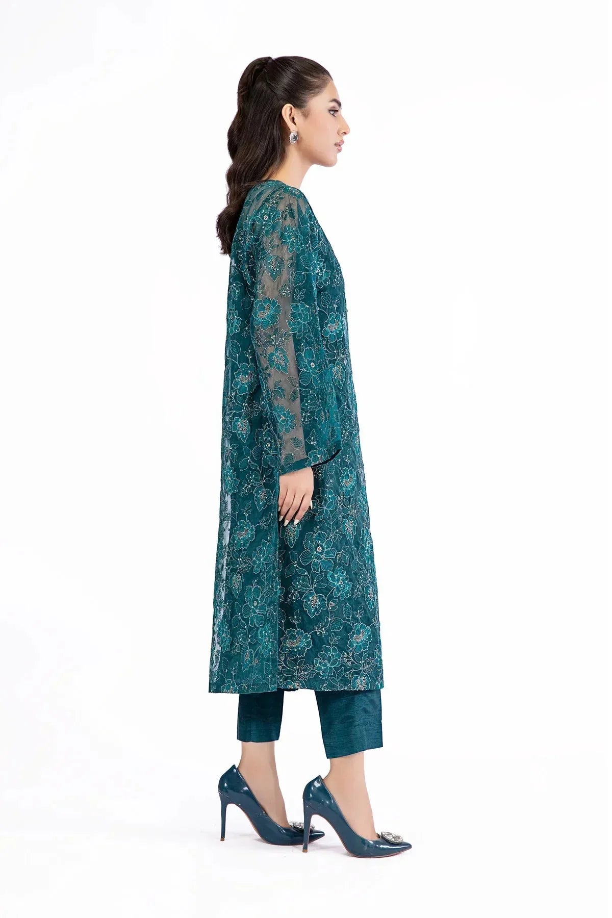 M.Luxe Fabrics Teal LF - 515 - NEW NAMAL PRET