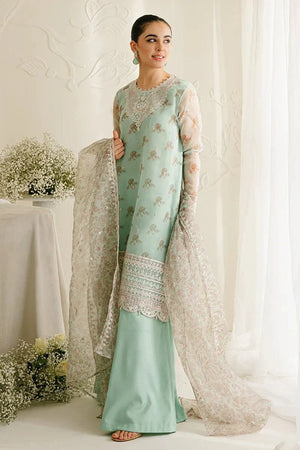 PRISTINE MINT - 4PC ORGANZA EMBROIDERED SUIT - NEW NAMAL PRET
