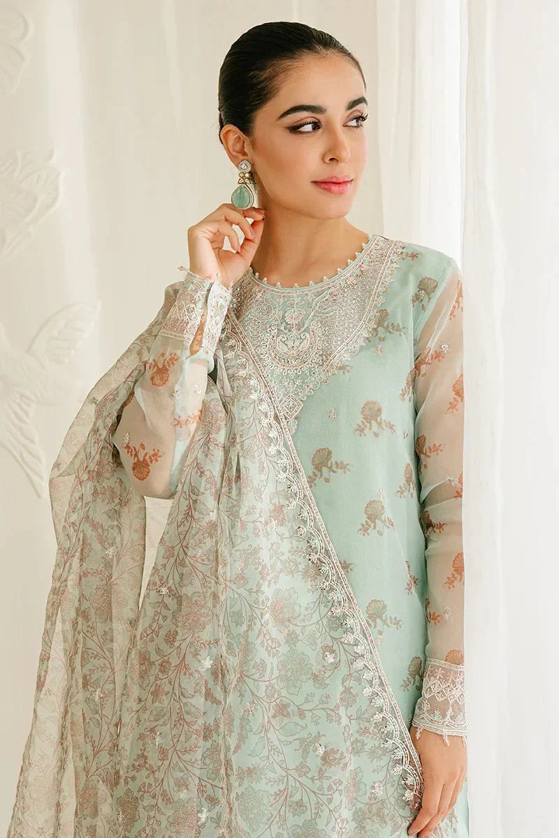 PRISTINE MINT - 4PC ORGANZA EMBROIDERED SUIT - NEW NAMAL PRET