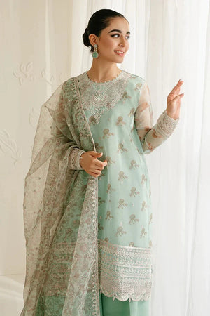 PRISTINE MINT - 4PC ORGANZA EMBROIDERED SUIT - NEW NAMAL PRET