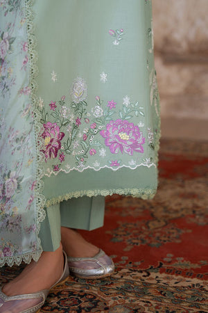 SAGE GRACE - 3PC EMBROIDERED LAWN SUIT - NEW NAMAL PRET