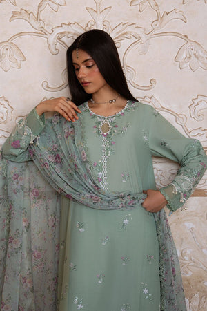 SAGE GRACE - 3PC EMBROIDERED LAWN SUIT - NEW NAMAL PRET