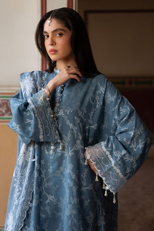 SILVER MIST - 3PC JACQUARD SUIT - NEW NAMAL PRET